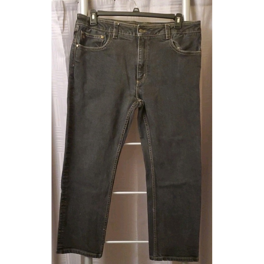 The Territory Ahead Black Denim Jeans Straight 100% Cotton‎ Men 38x26.5